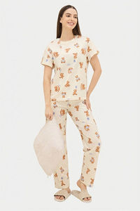Sweet Dreams Printed Pyjama Set - Swan White — thumbnail 1